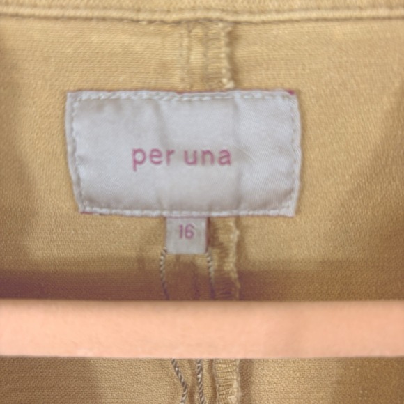 Per Una Denim Jacket Womens Sz 16‎ Khaki Belted Stretch Marks + Spencer NWT - Picture 3 of 9